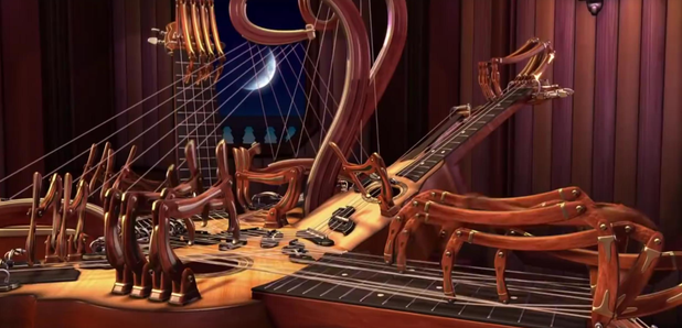 computer-animated string instrument